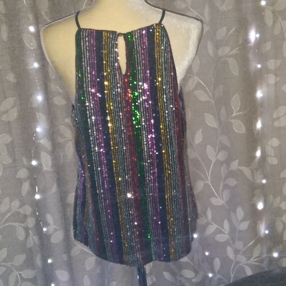 ~INC Large Multi Color Sparkle Top - Picture 3 of 3